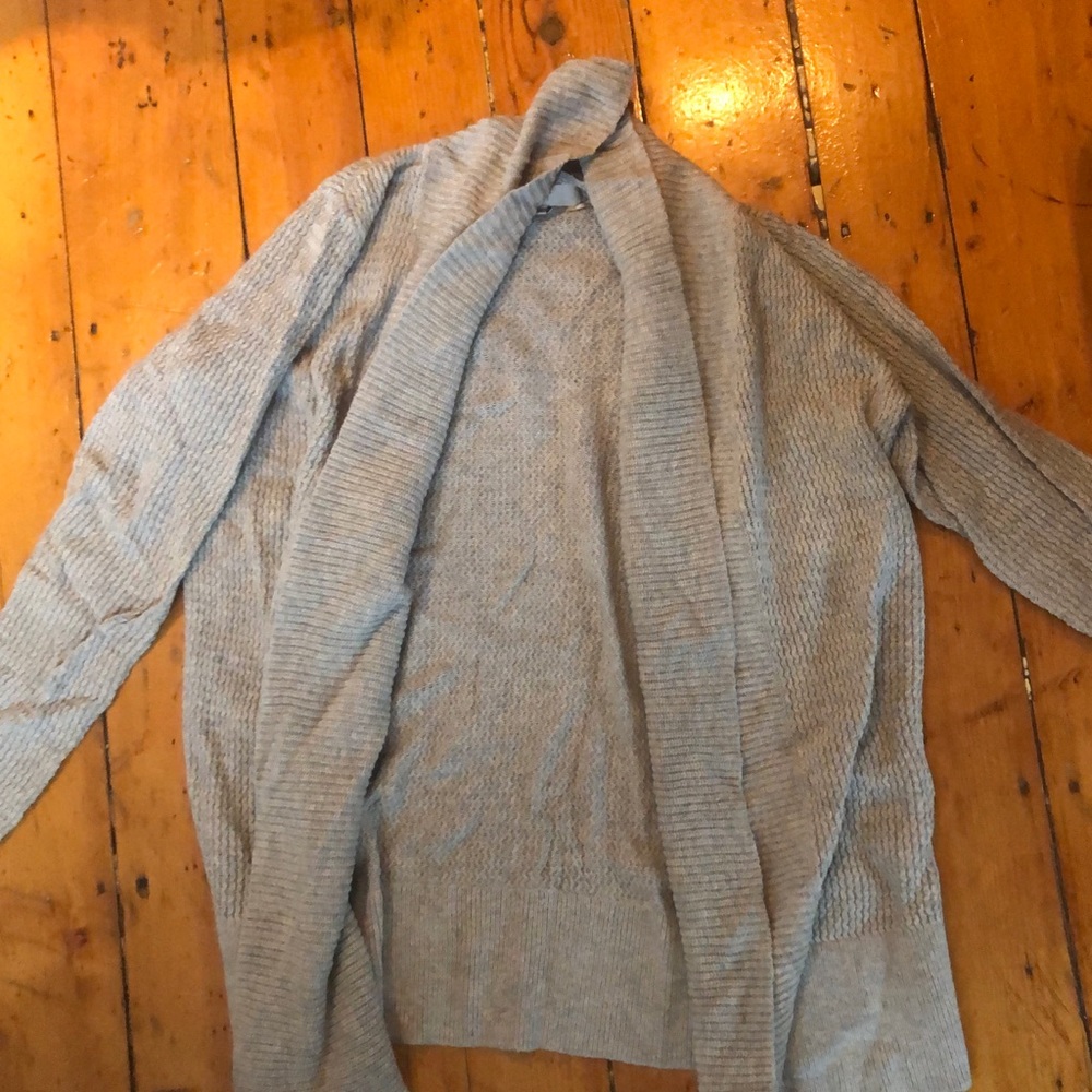 Loft grey open cardigan